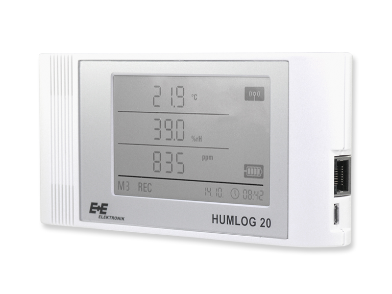 Humlog 20 data logger for CO₂, humidity and temperature
